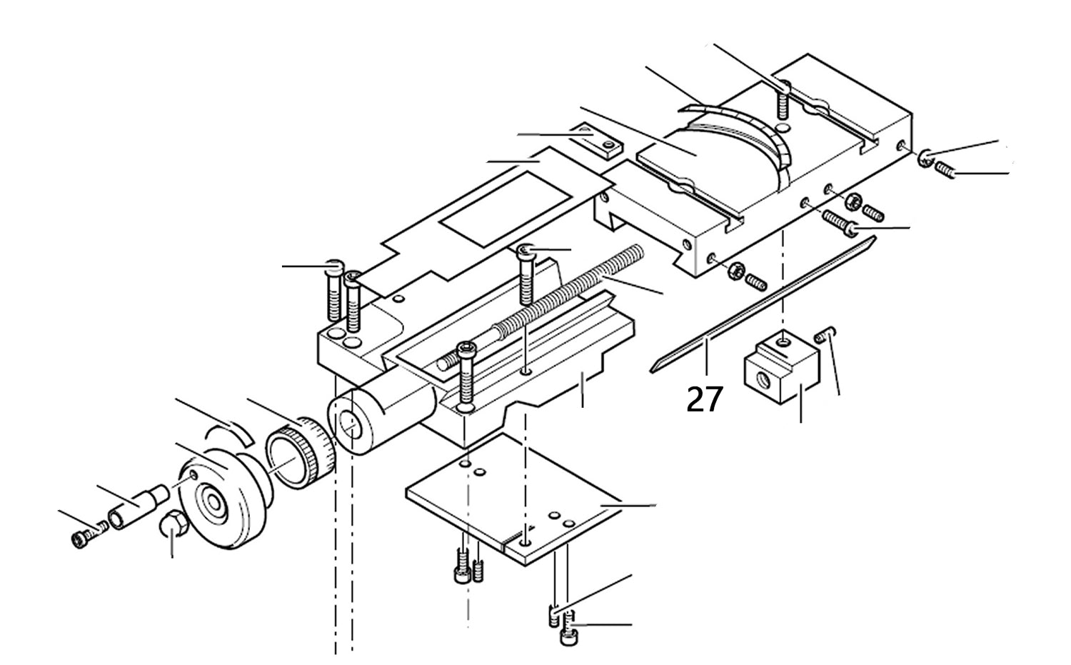 PROXXON 24400-03-27 Einstellblech für Planschlitten für Drehmaschine PD400