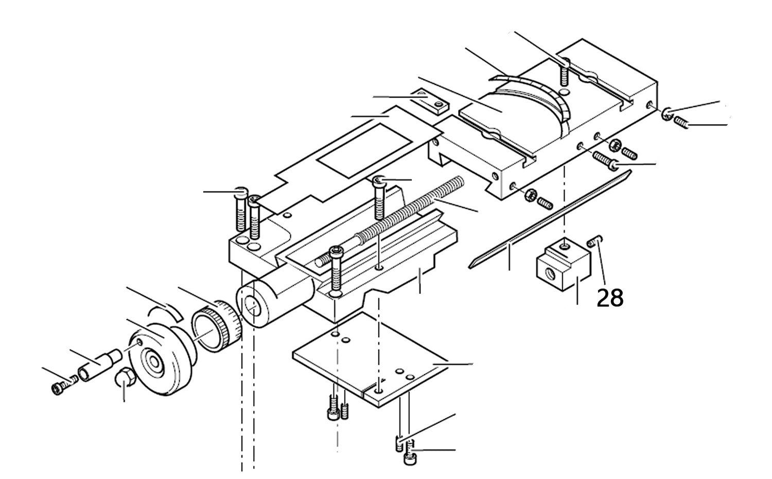 PROXXON 24400-03-28 Gewindestift für Drehmaschine PD400