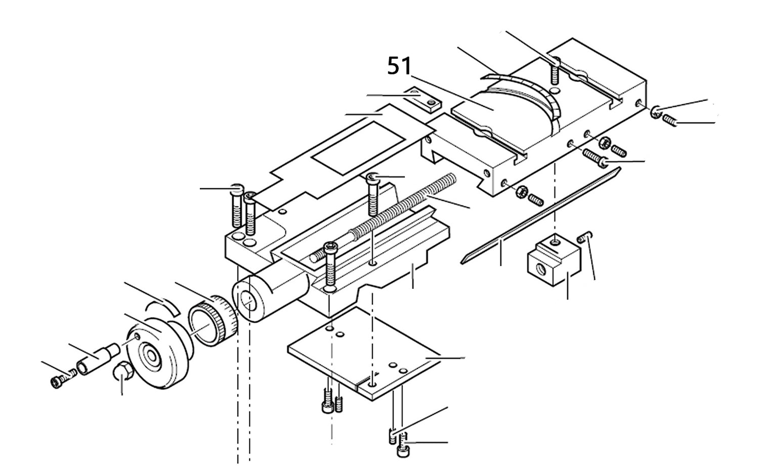 PROXXON 24400-03-51 Planschlitten für Drehmaschine PD400