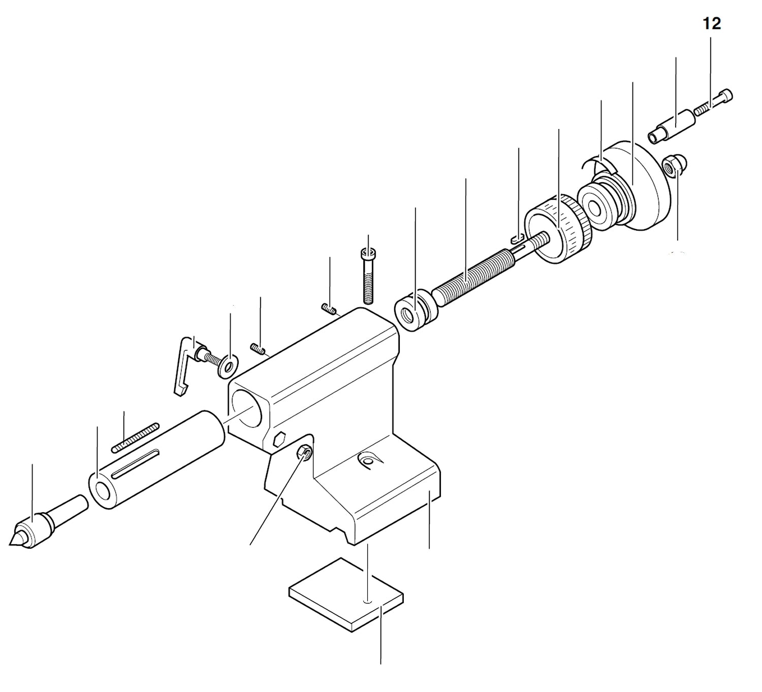 PROXXON 24400-04-12 Schraube für Drehmaschine PD400