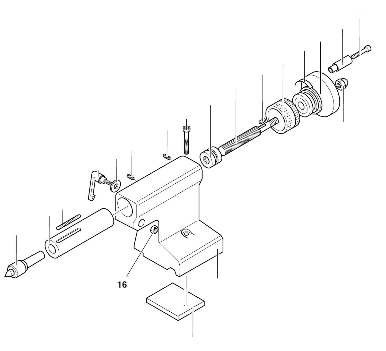 PROXXON 24500-04-16 Mutter für Drehmaschine PD400 CNC