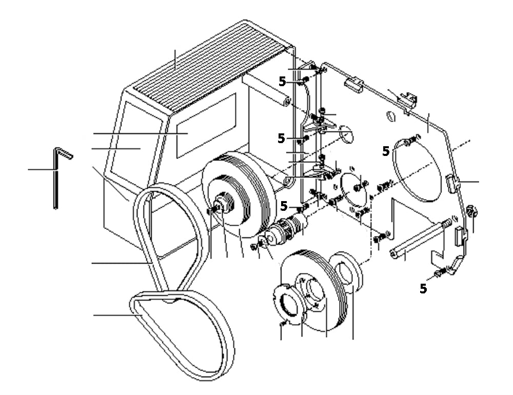 PROXXON 24500-01-05 Schraube für Getriebeplatte für Drehmaschine PD400 CNC