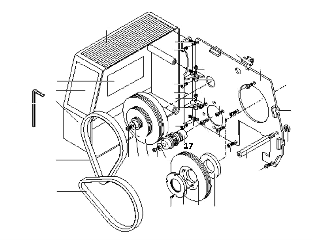 PROXXON 24500-01-17 Riemenrad Motor für Drehmaschine PD400 CNC