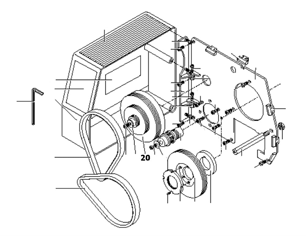 PROXXON 24500-01-20 Zwischenriemenscheibe für Drehmaschine PD400 CNC