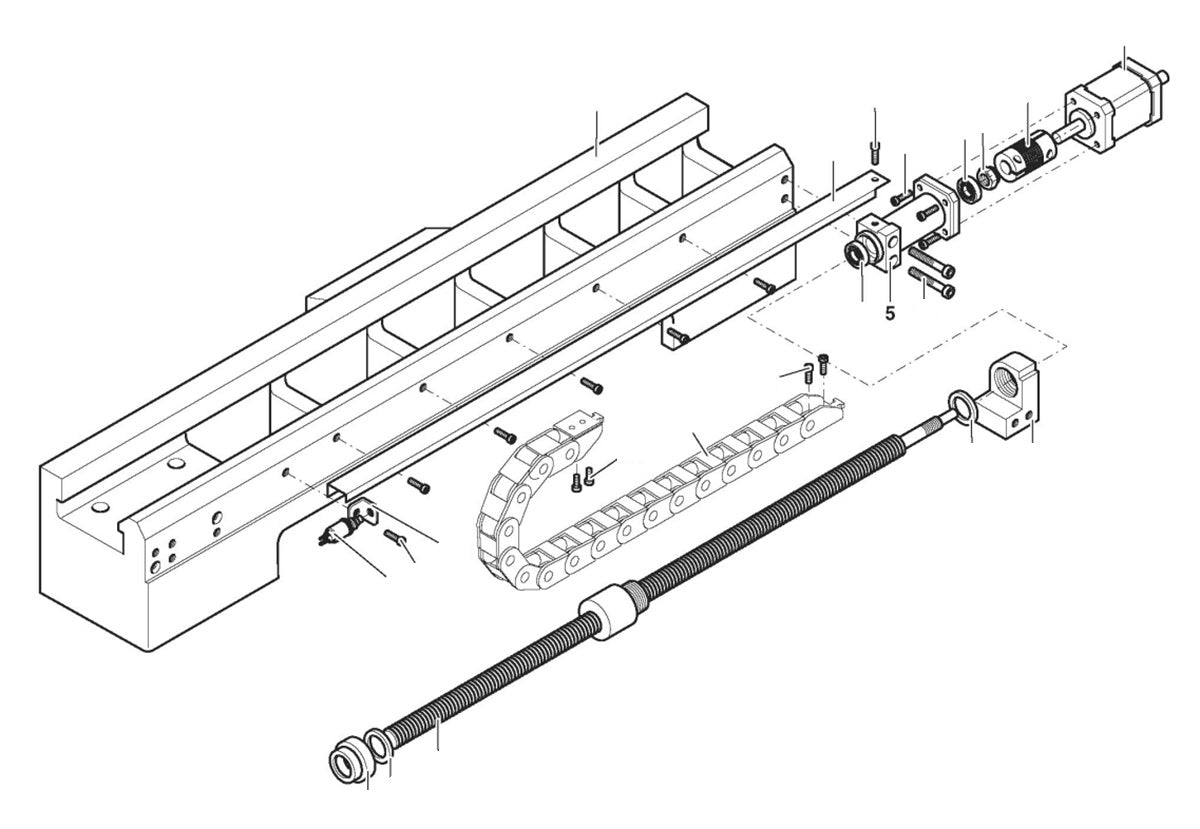 PROXXON 24500-02-05 Flansch für Motorbefestigung für Drehmaschine PD400 CNC