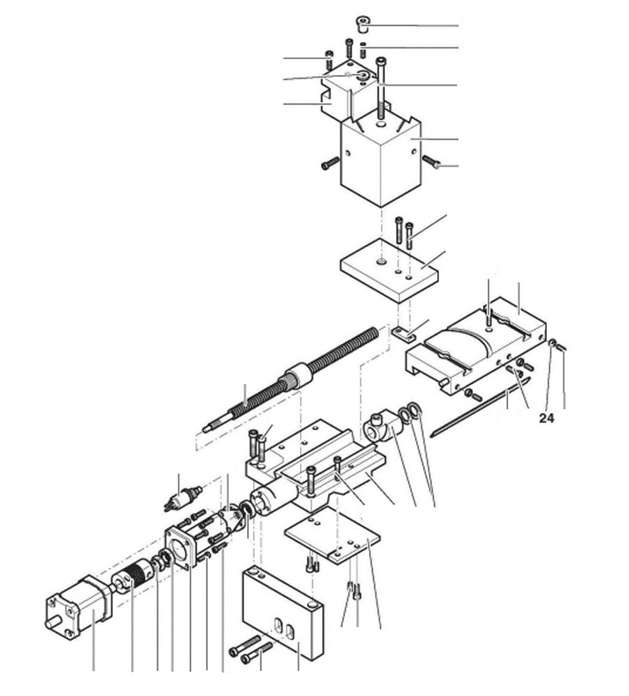 PROXXON 24500-03-24 Mutter für Drehmaschine PD400 CNC
