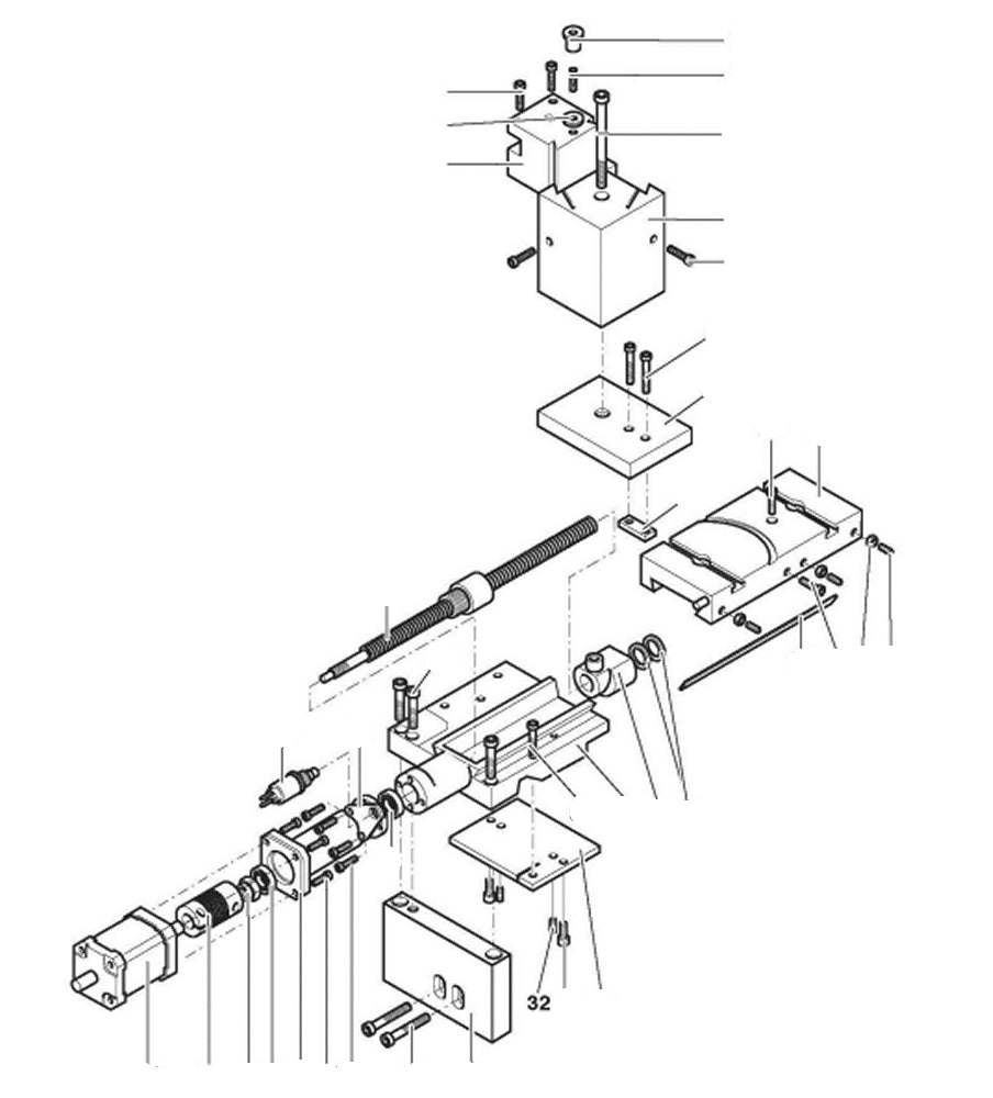 PROXXON 24500-03-32 Gewindestift für Drehmaschine PD400 CNC
