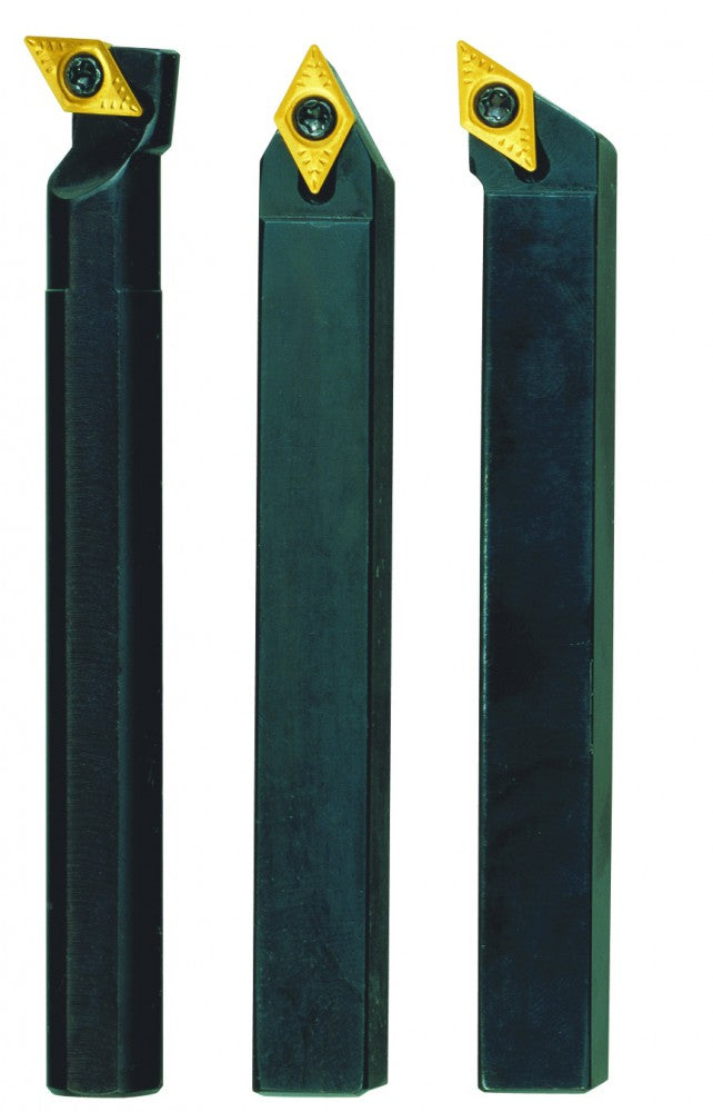 PROXXON 24555 Satz Stahlhalter mit Hartmetall Wendeplatten 8x8mm für PD230/e & PD250/e