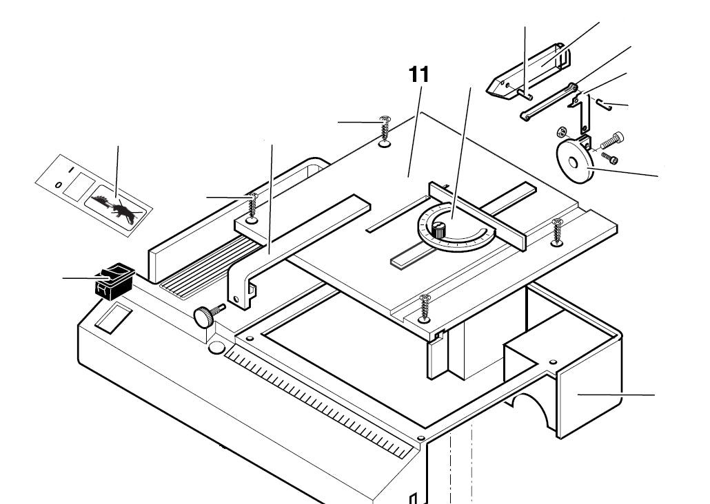 PROXXON 27006-11 Arbeitsplatte für Tischkreissäge KS230
