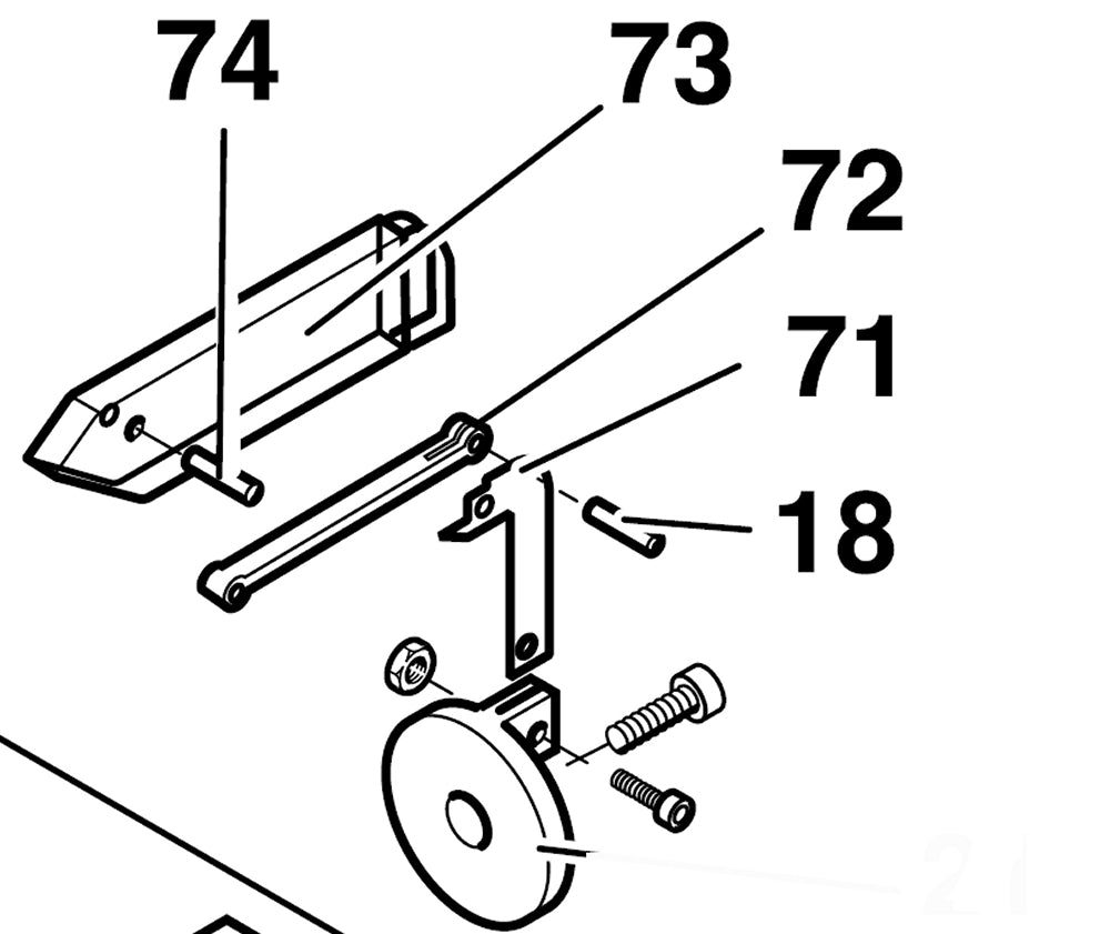 PROXXON 27006-71a Abdeckung Sägeblatt mit Spaltkeil komplett für KS230