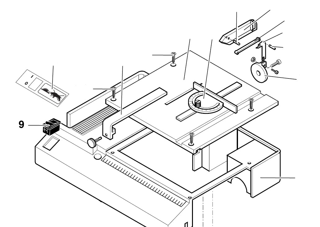 PROXXON 27006-09 Schalter für Tischkreissäge KS230