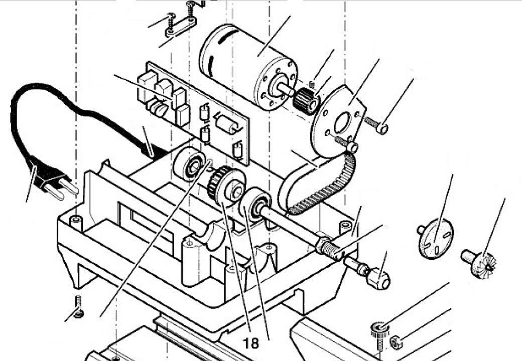 PROXXON 27020-18 Riemenscheibe für Spindel / Zahnrad für Drechselbank DB250