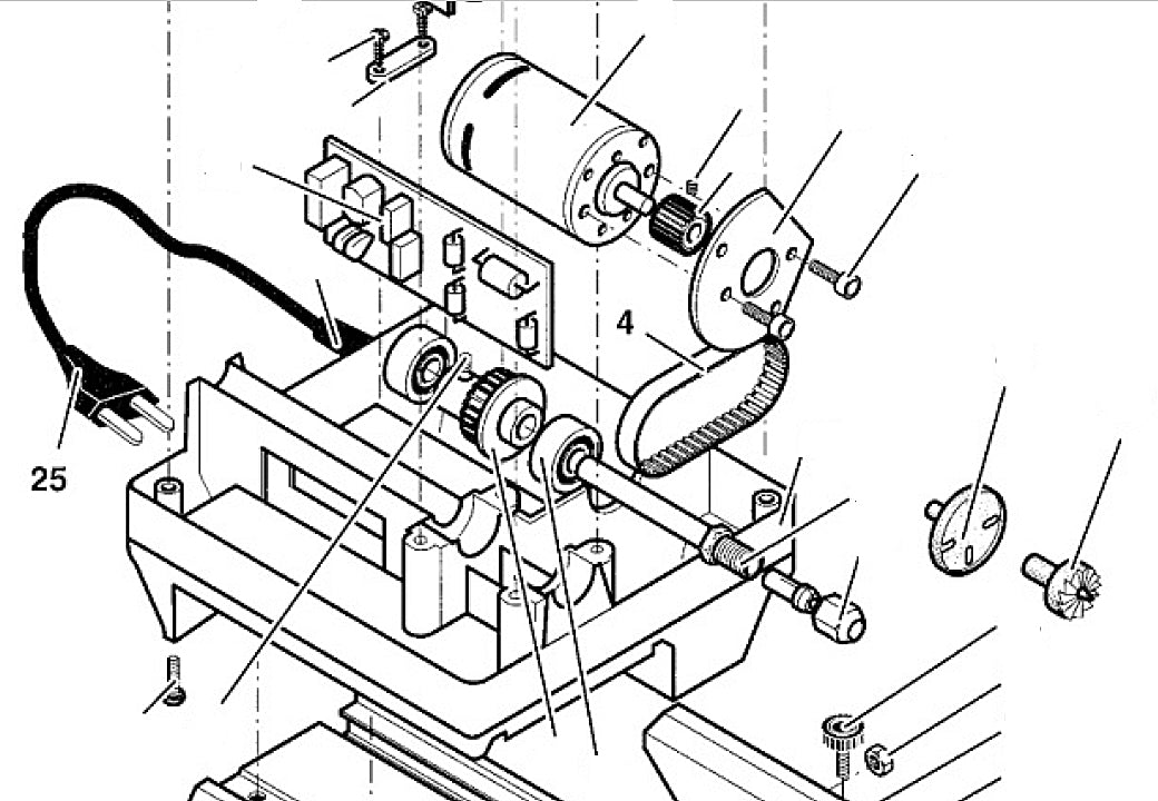 PROXXON 27020-25 Netzleitung für Drechselbank DB250