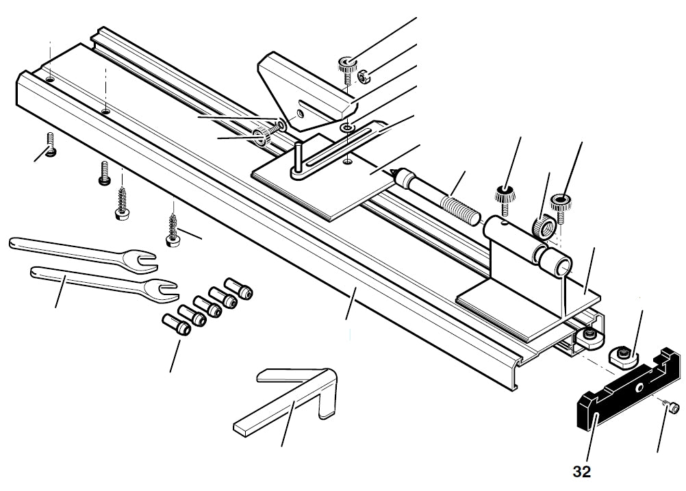 PROXXON 27020-32 Abdeckung für Alu.-Profil für Drechselbank DB250