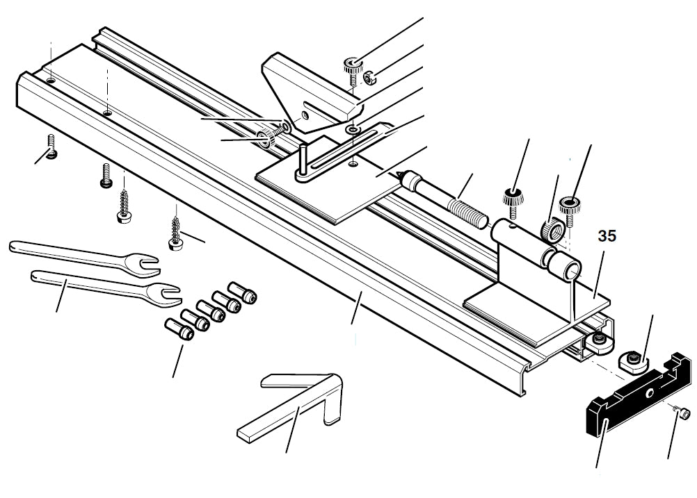 PROXXON 27020-35 Reitstock für Pinole für Drechselbank DB250