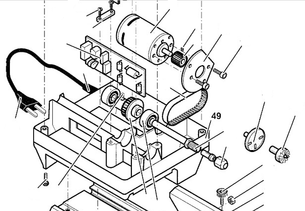 PROXXON 27020-49 untere Gehäusehälfte für Drechselbank DB250