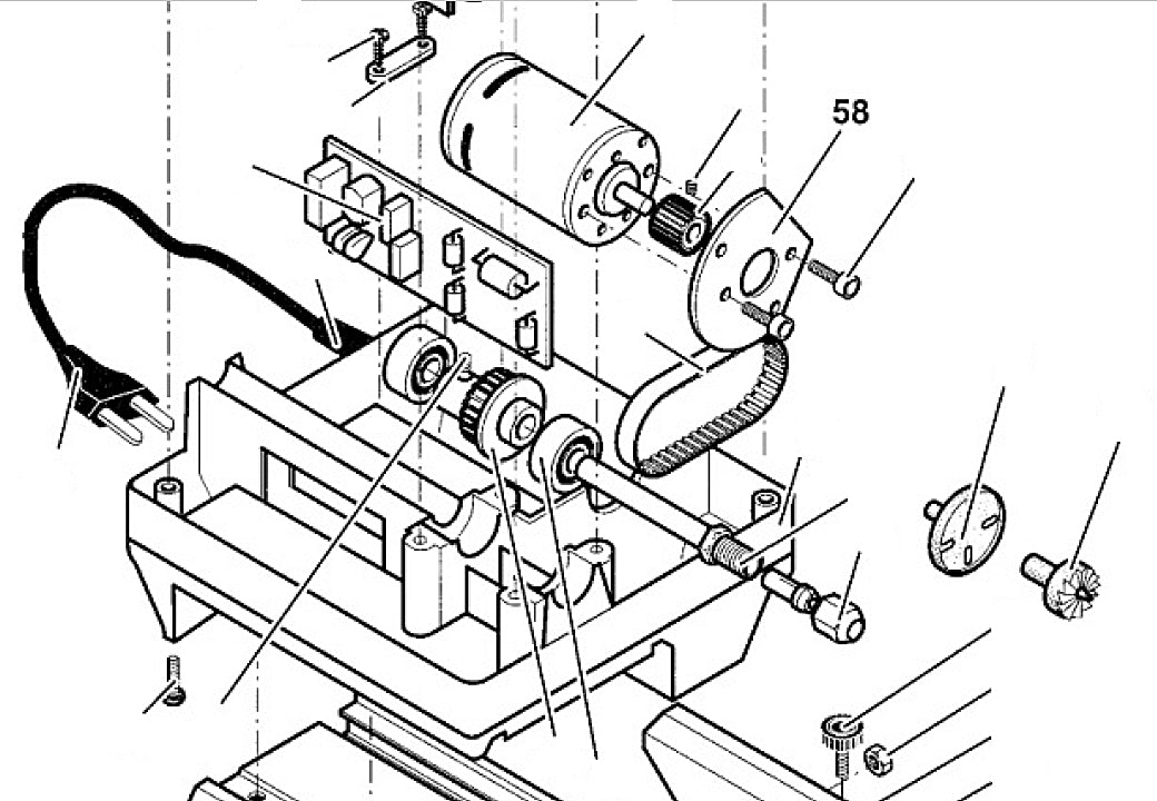 PROXXON 27020-58 Motorhalteplatte für Drechselbank DB250