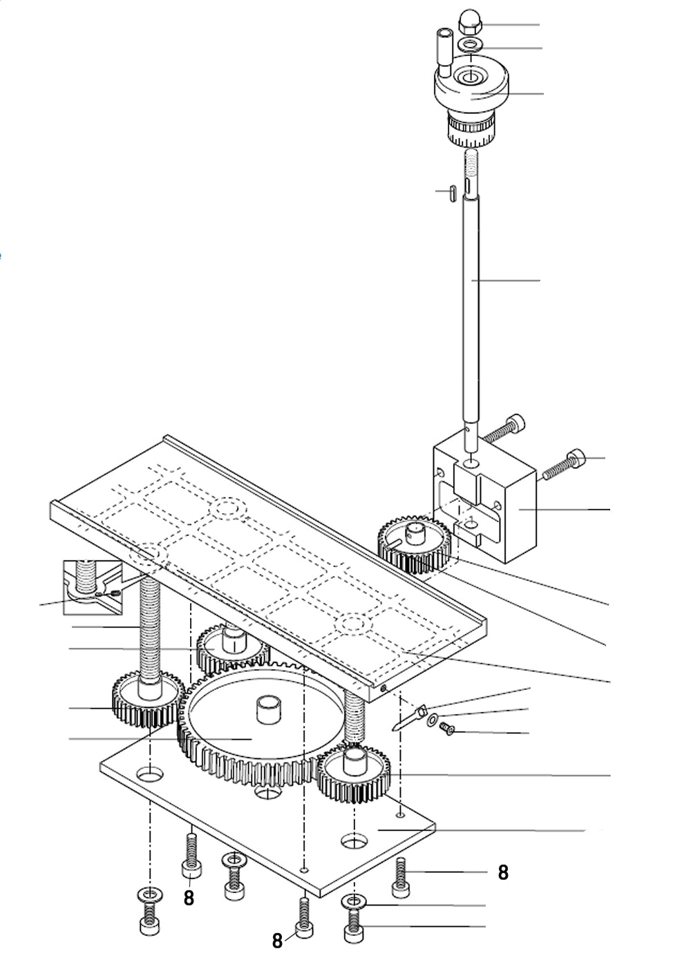 PROXXON 27040-06-08 Schraube für Dickenhobel DH40