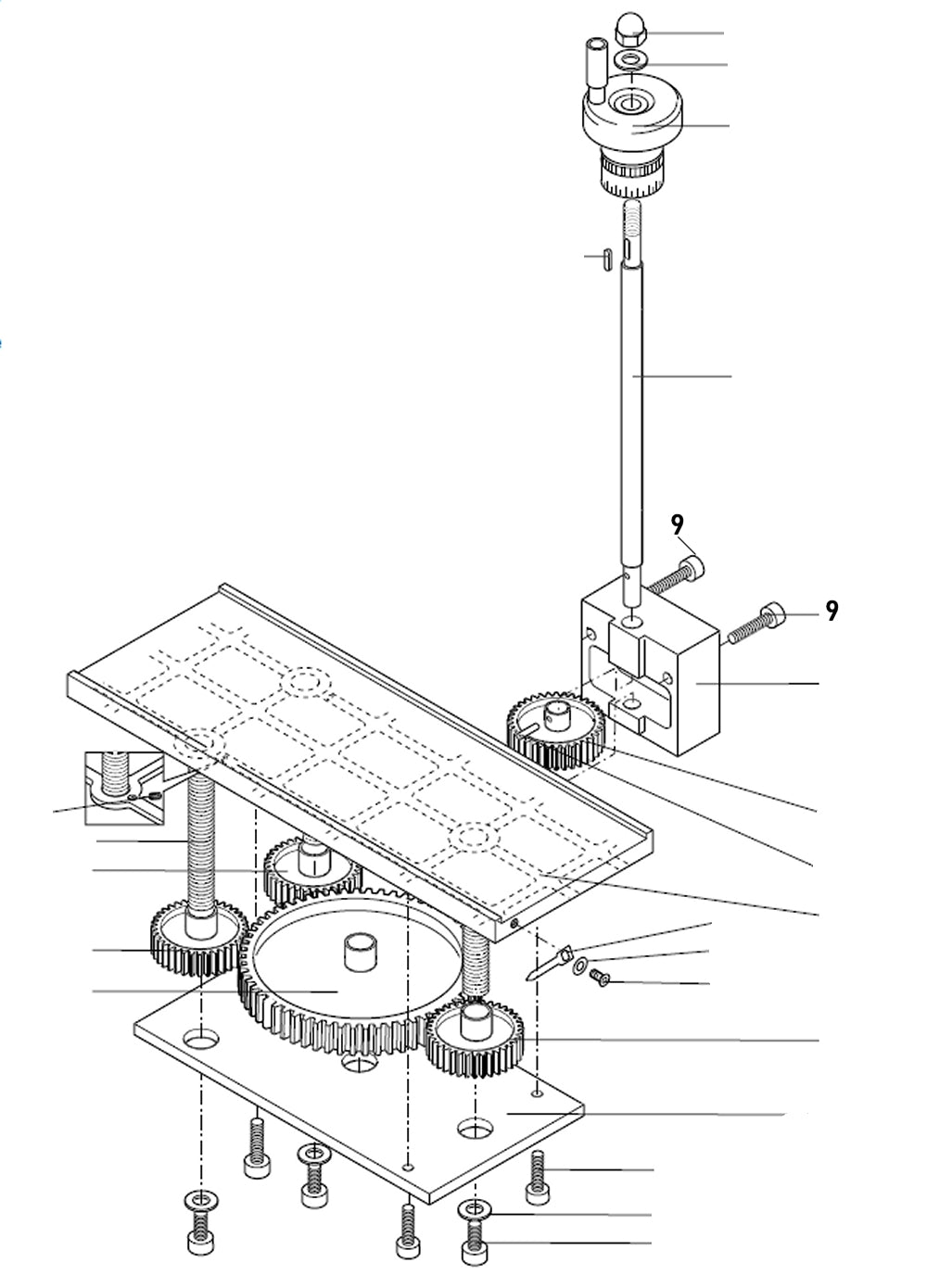 PROXXON 27040-06-09 Schraube für Dickenhobel DH40