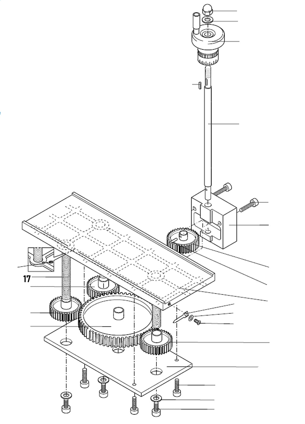 PROXXON 27040-06-17 Gewindestange für Dickenhobel DH40