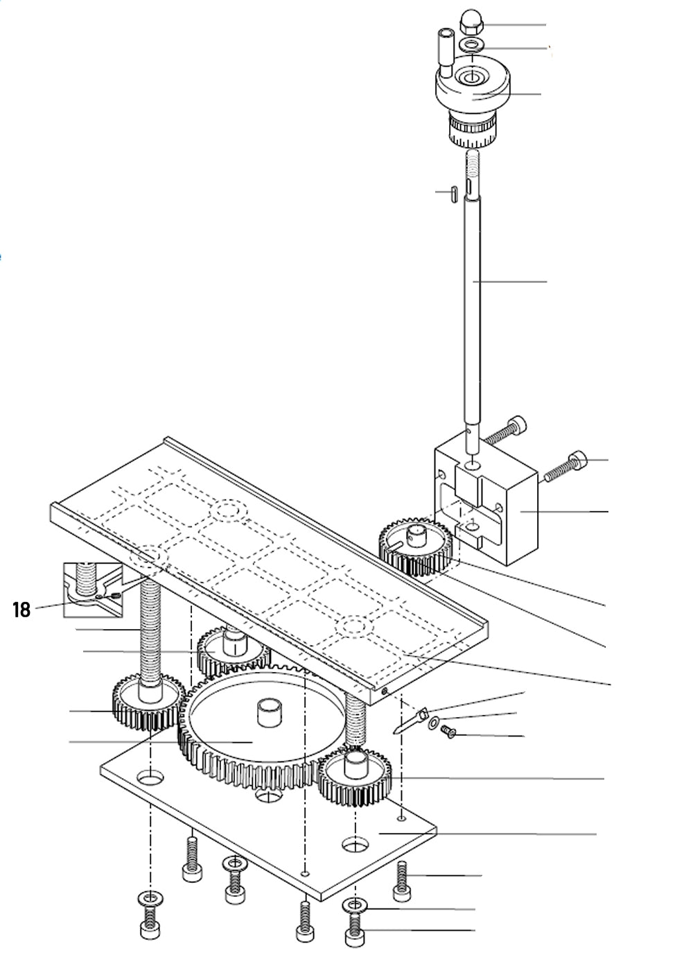 PROXXON 27040-06-18 Madenschraube für Dickenhobel DH40