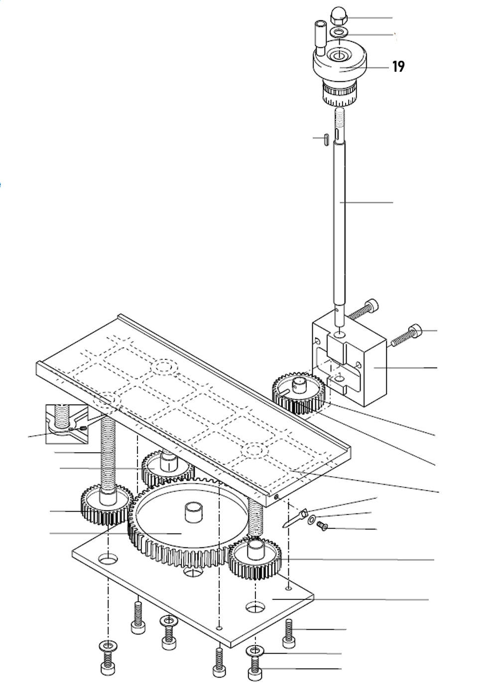 PROXXON 27040-06-19 Handrad für Dickenhobel DH40