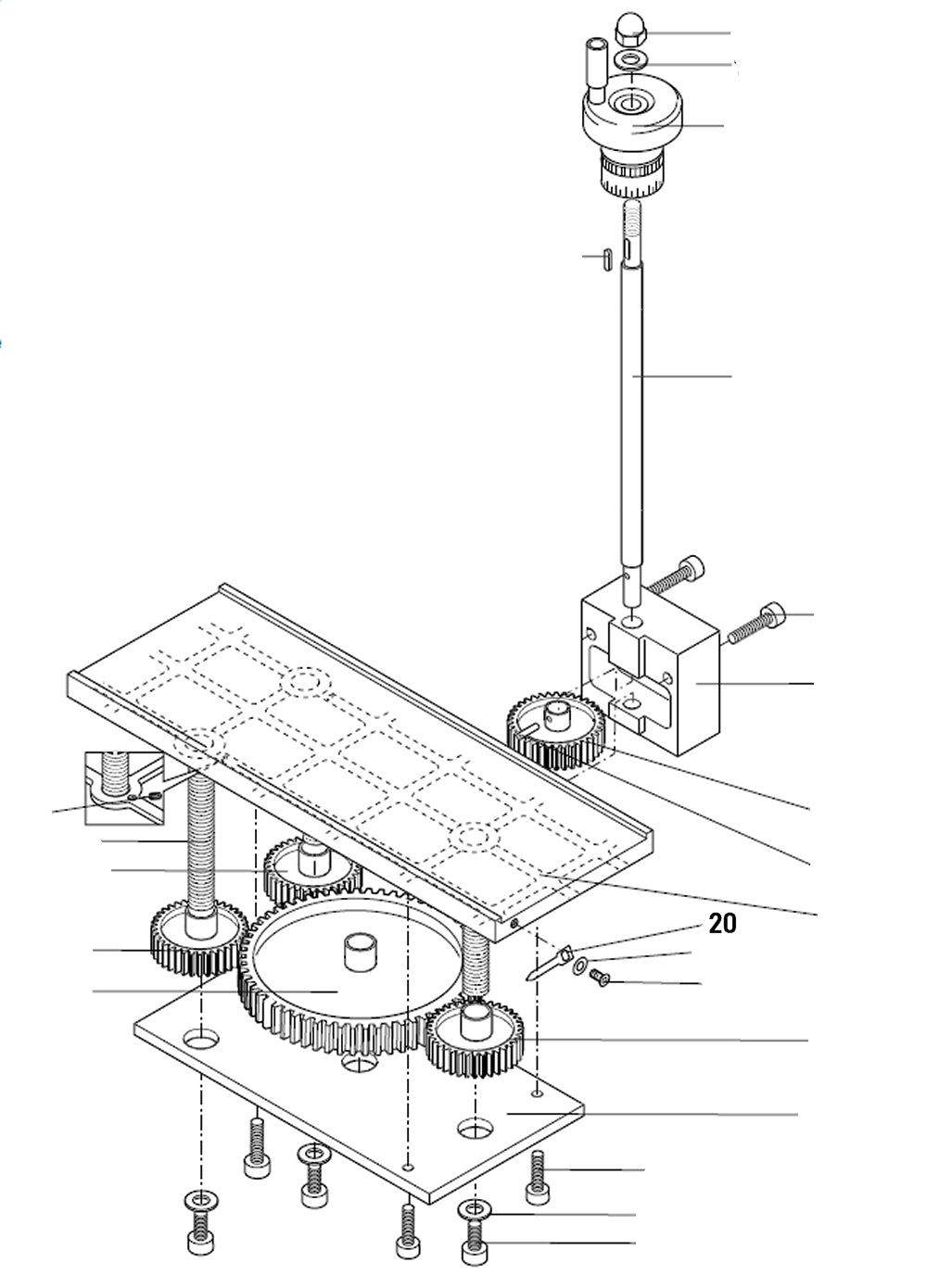 PROXXON 27040-06-20 Zeiger für Dickenhobel DH40