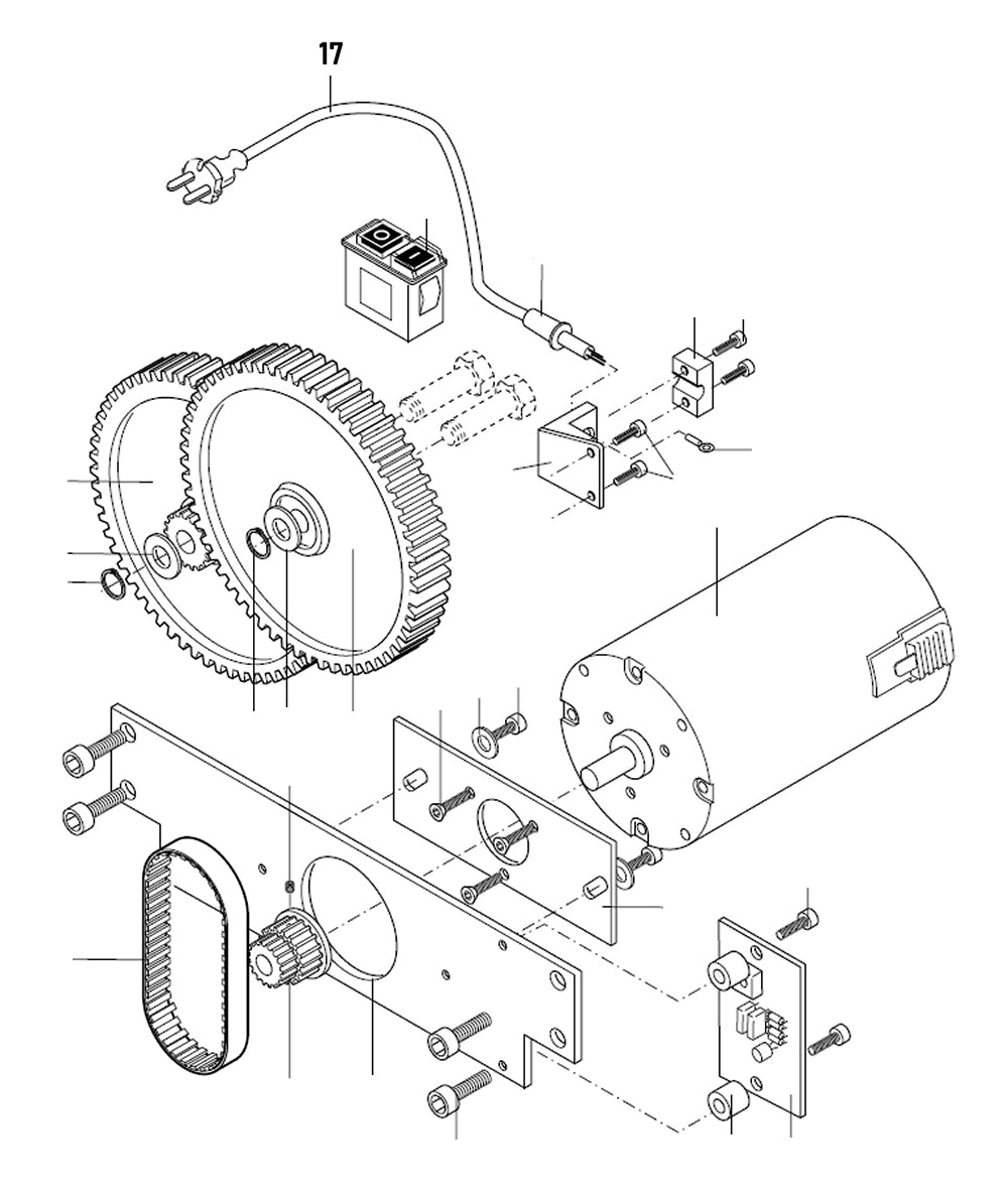 PROXXON 27040-07-17 Netzkabel für Dickenhobel DH40