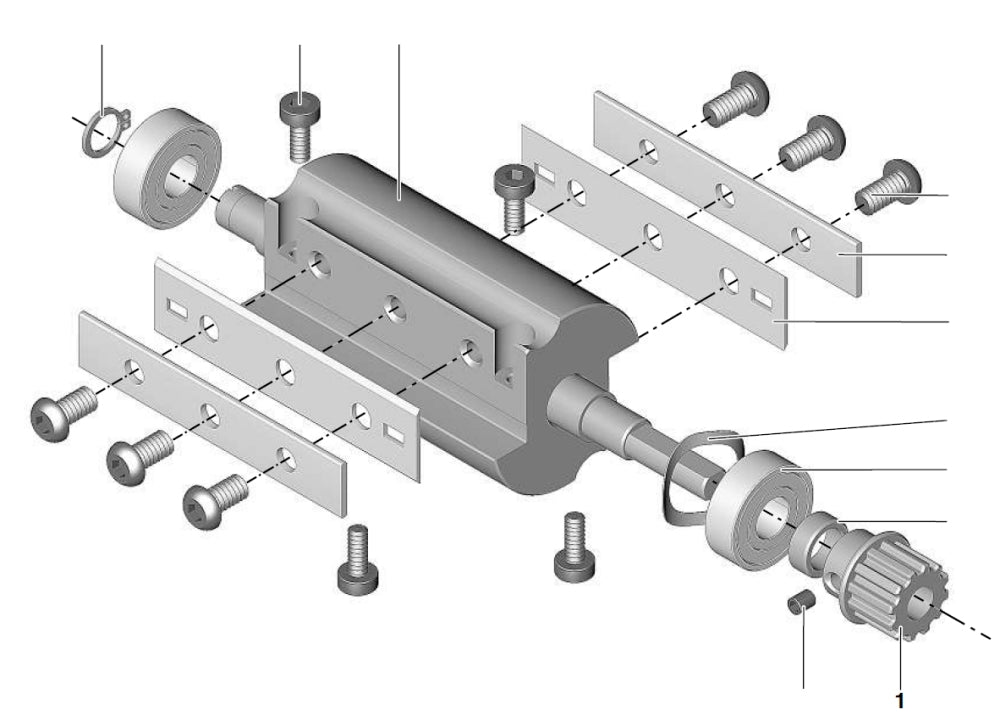 PROXXON 27044-06-01 Zahnrad Seite Welle für Abrichthobel AH80