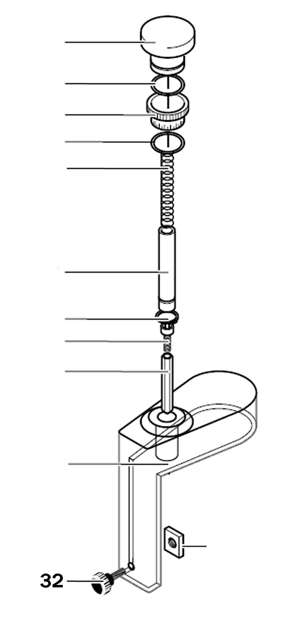 PROXXON 27050-32 Rändelschraube für MICRO Profiliergerät MP400