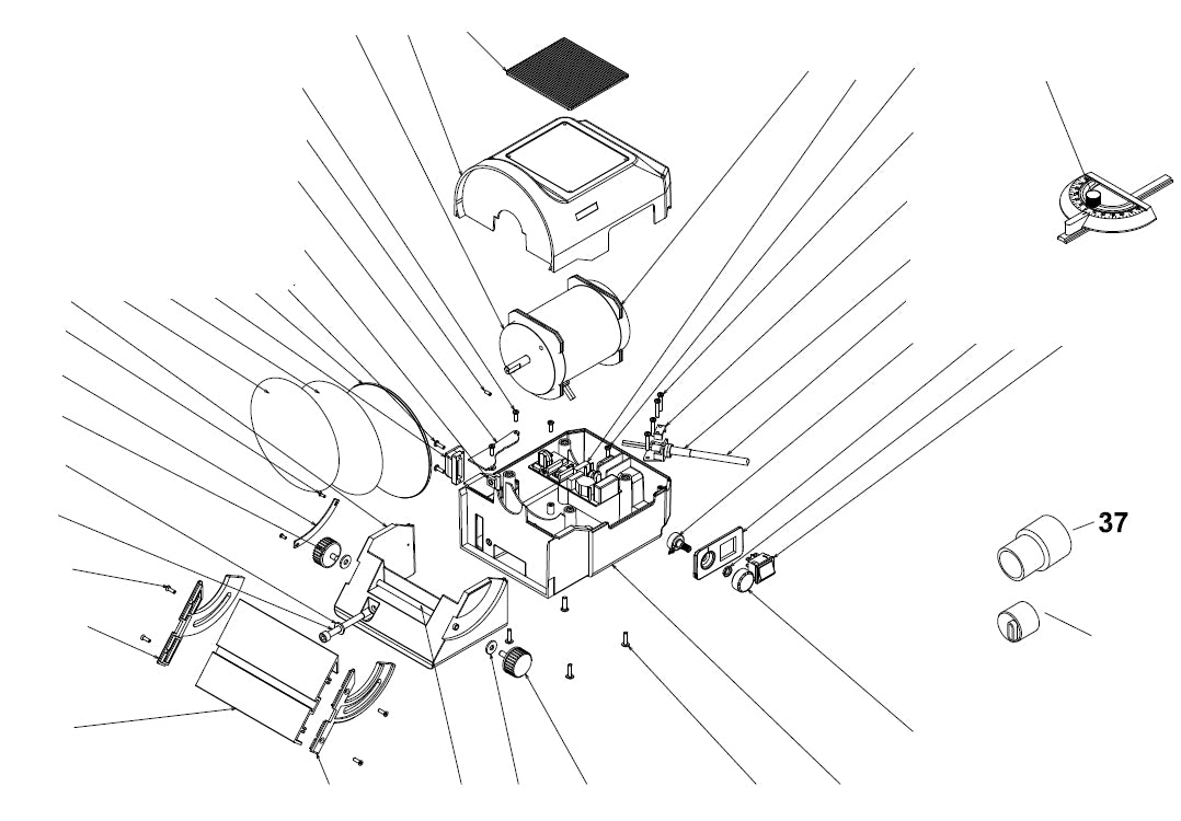 PROXXON 27060-37 Gummistutzen Absaugstutzen für Tellerschleifgerät TG125/E