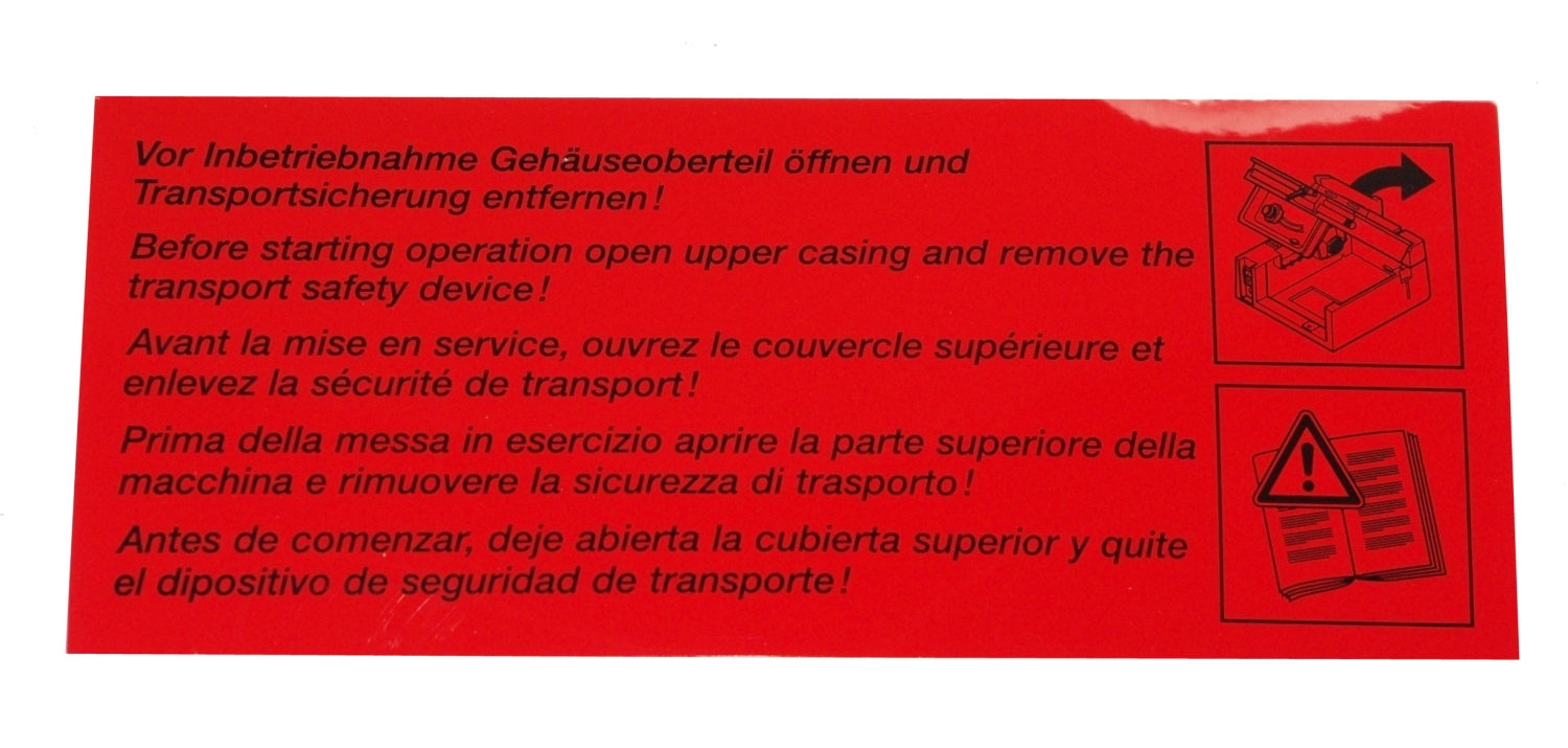 PROXXON 27070-127 Aufkleber "Transportsicherung" für Feinkreissäge FET