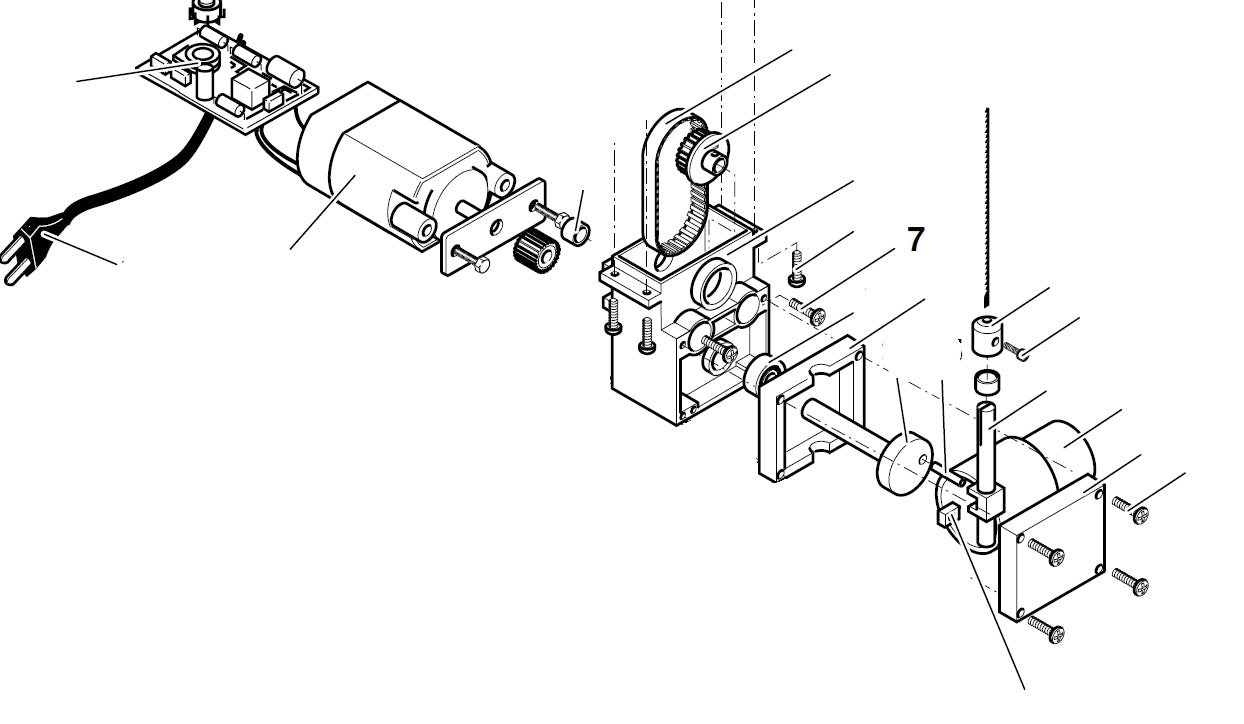 PROXXON 27088-07 Befestigungsschraube für Motor für Dekupiersäge DS230/E
