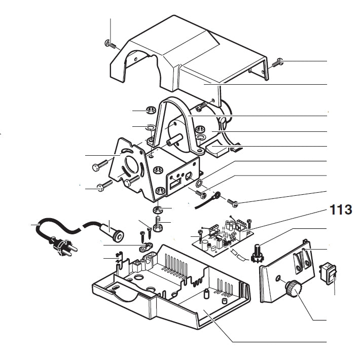 PROXXON 27090-113 Platine OHNE Potentiometer für Dekupiersäge DSH/E 27090