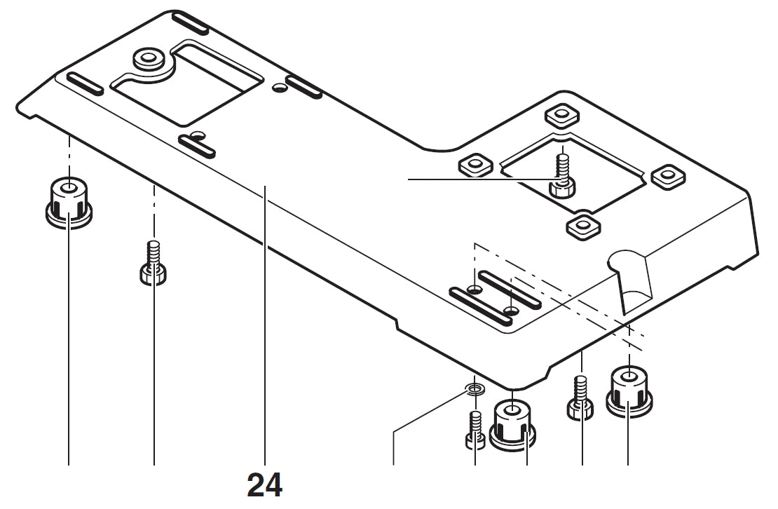 PROXXON 27090-24 Fuß / Grundplatte für Dekupiersäge DSH/E 27090