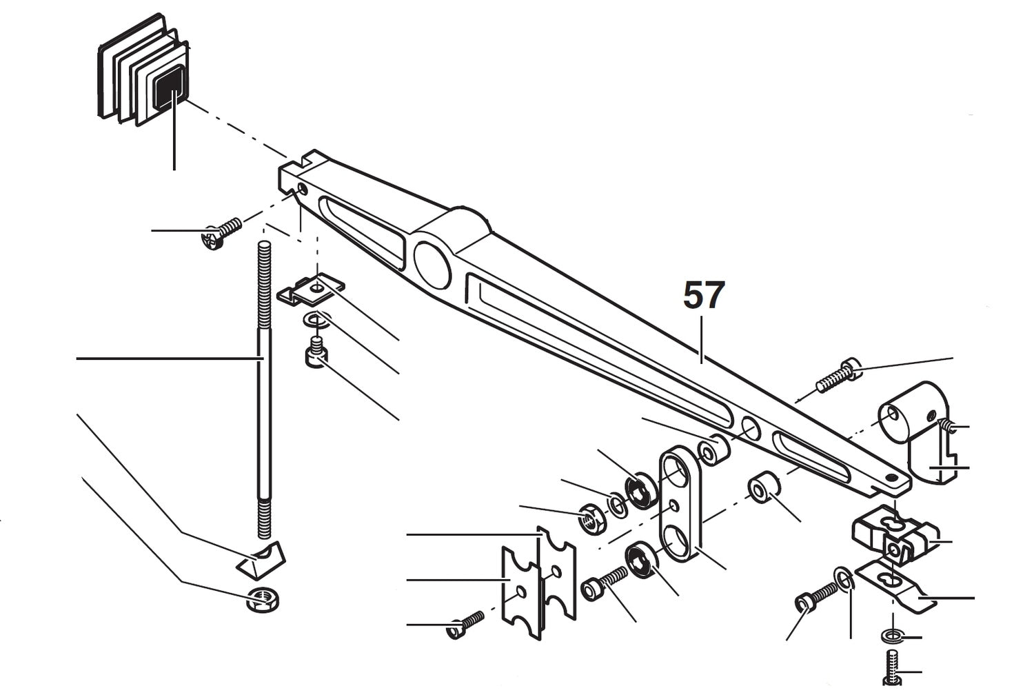 PROXXON 27090-57 unterer Sägearm für Dekupiersäge DSH/E 27090