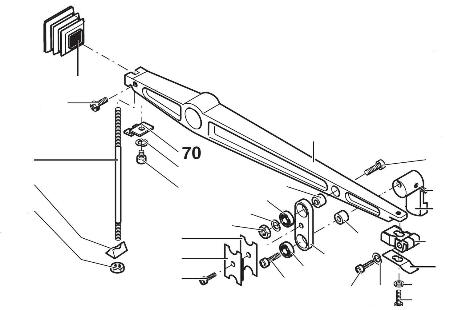 PROXXON 27090-70 Anschlagblech für Dekupiersäge DSH/E 27090