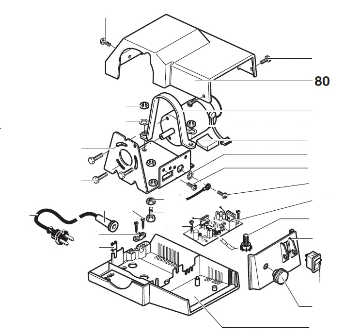 PROXXON 27090-80 Gehäuseabdeckung oben für Dekupiersäge DSH/E 27090