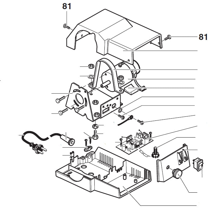 PROXXON 27090-81 Schraube für Gehäuseabdeckung oben für Dekupiersäge DSH/E 27090
