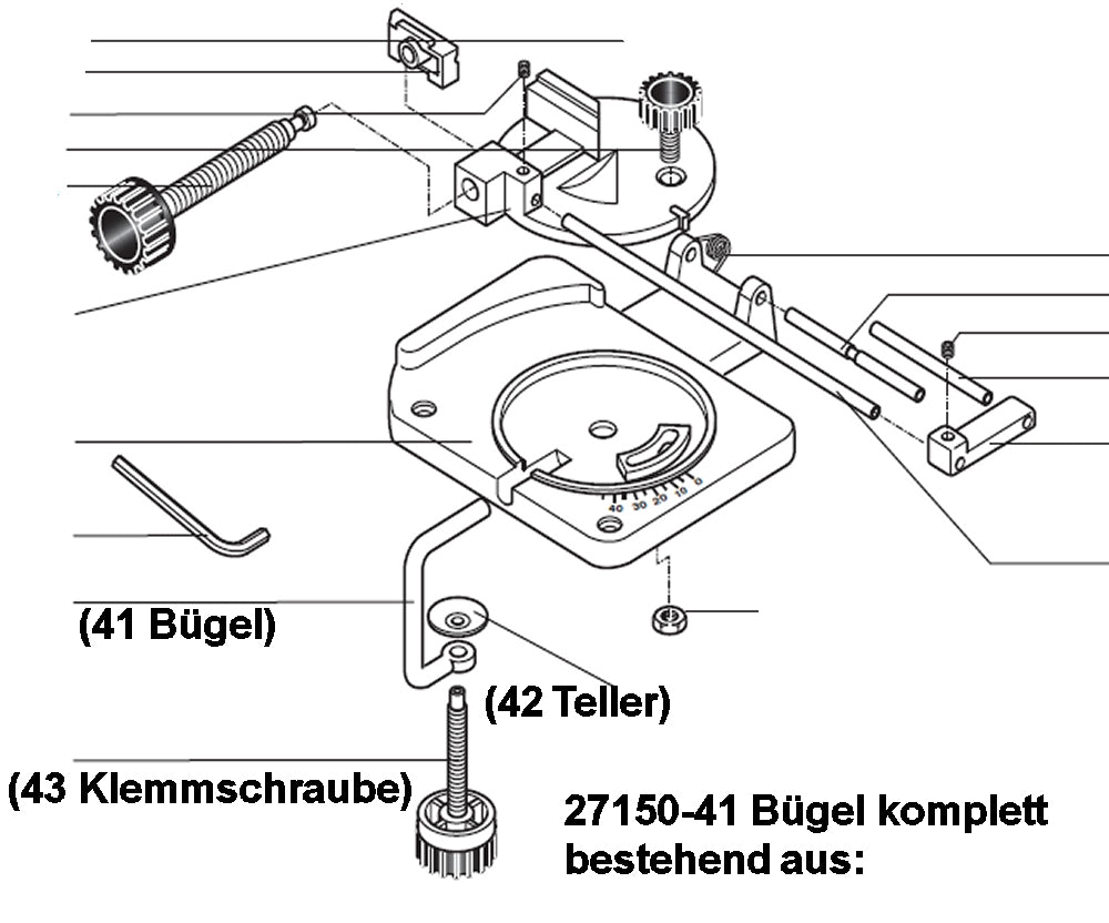 PROXXON 27150-41 Bügel komplett für Kappgerät KG50