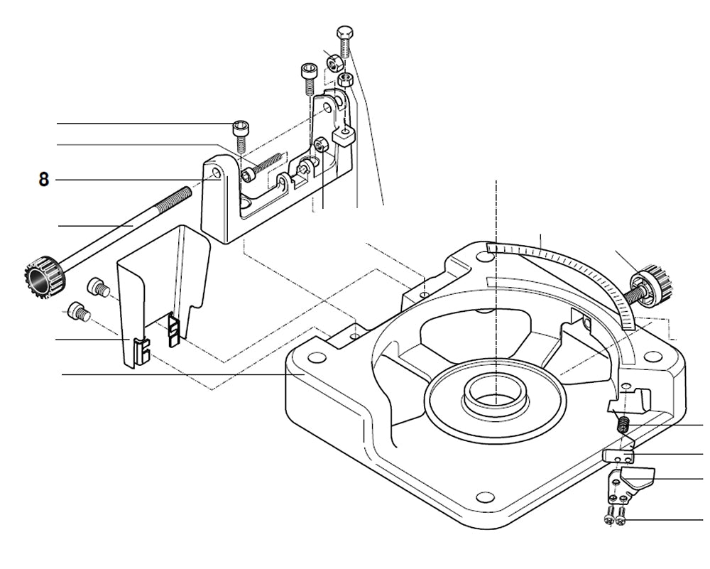 PROXXON 27160-08 Kippfuß für Kappgerät- und Gehrungssäge KGS80