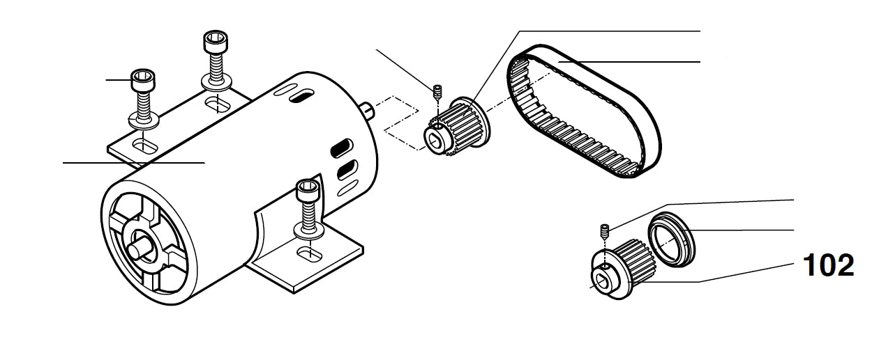 PROXXON 27160-102 Zahnriemenrad Seite Sägeblatt für Kappgerät- und Gehrungssäge KGS80
