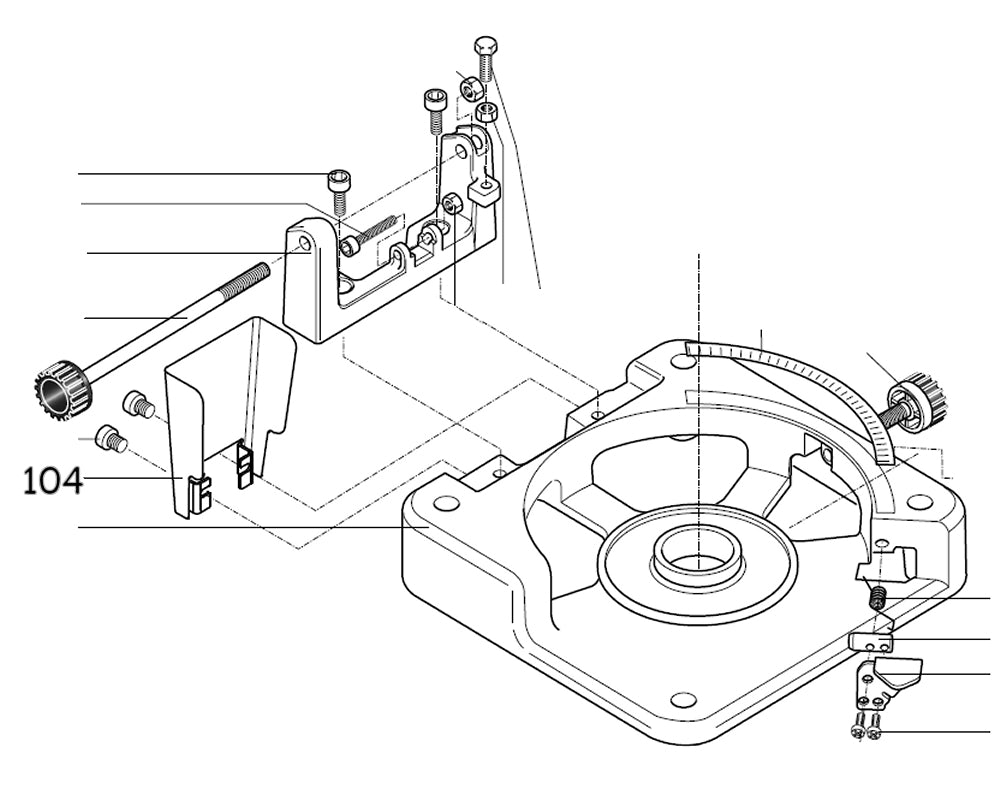 PROXXON 27160-104 Abdeckblech für Kappgerät- und Gehrungssäge KGS80