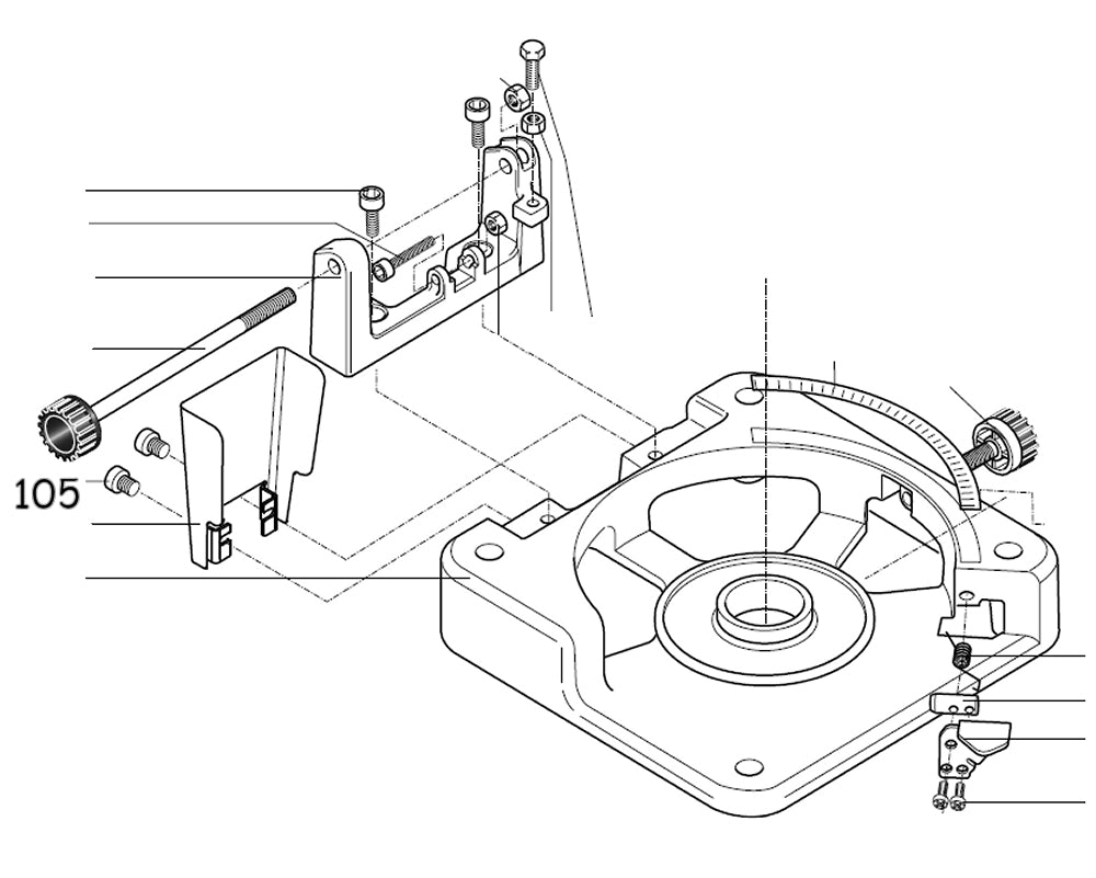 PROXXON 27160-105 Schraube für Kappgerät- und Gehrungssäge KGS80