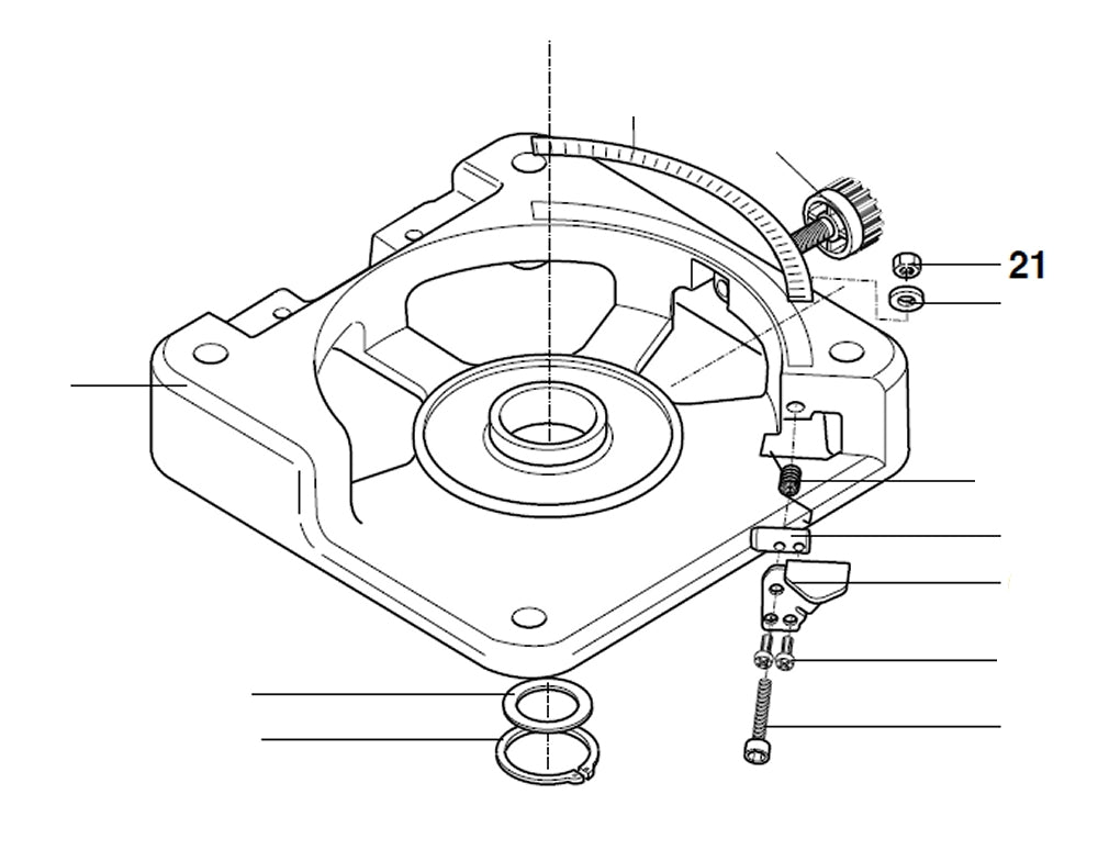 PROXXON 27160-21 Sechskantmutter für Kappgerät- und Gehrungssäge KGS80