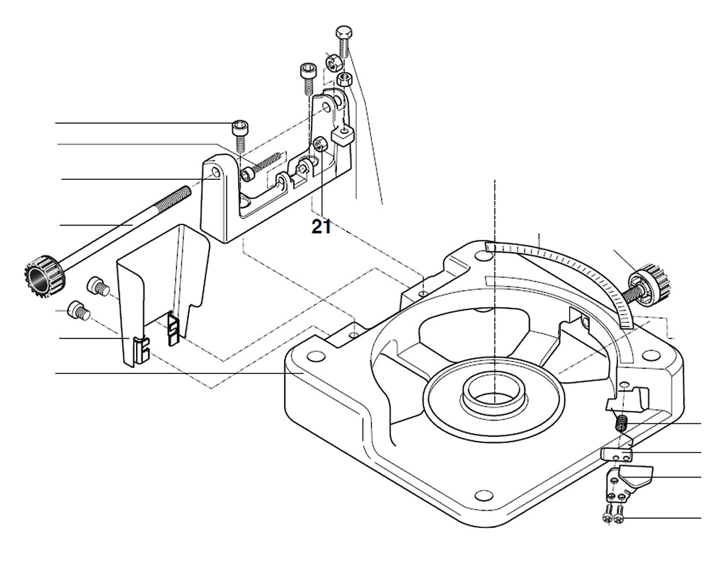 PROXXON 27160-21 Sechskantmutter für Kappgerät- und Gehrungssäge KGS80