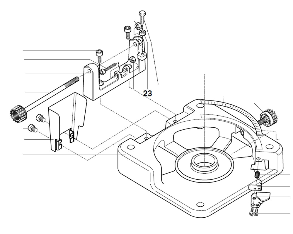 PROXXON 27160-23 Sechskantmutter für Kappgerät- und Gehrungssäge KGS80