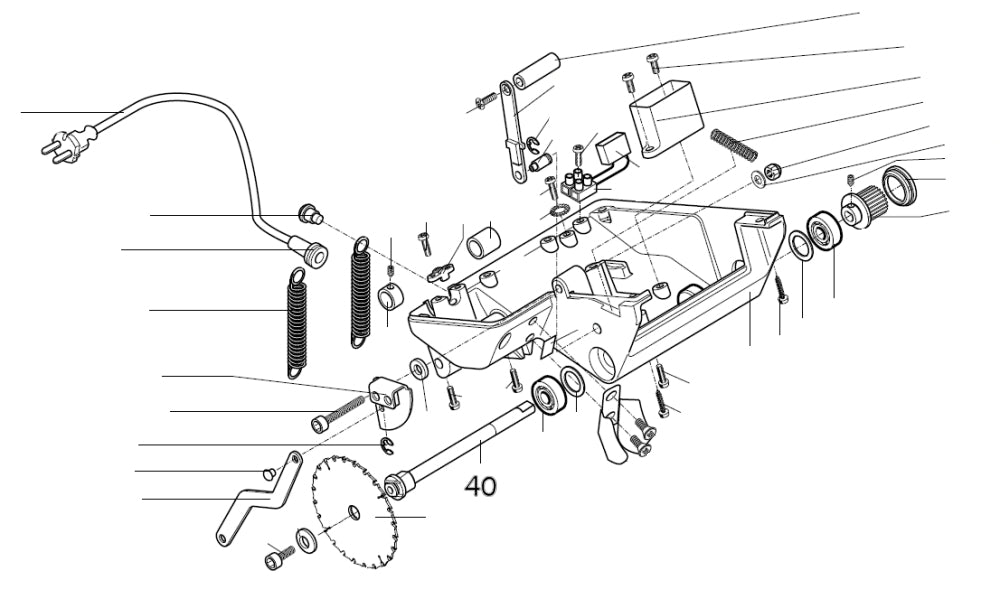 PROXXON 27160-40 Welle für Kappgerät- und Gehrungssäge KGS80
