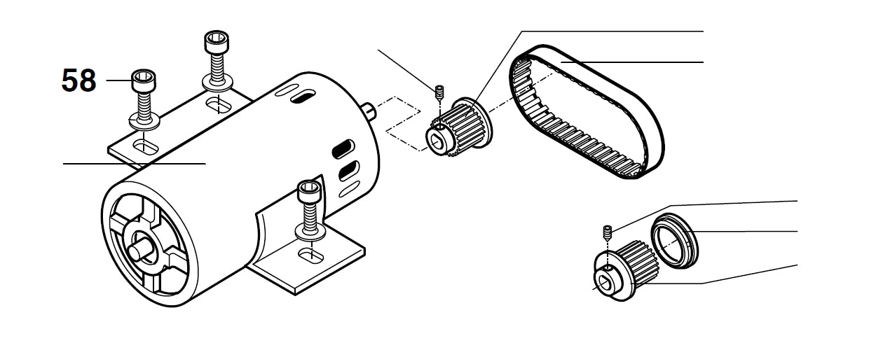 PROXXON 27160-58 Schraube für Kappgerät- und Gehrungssäge KGS80