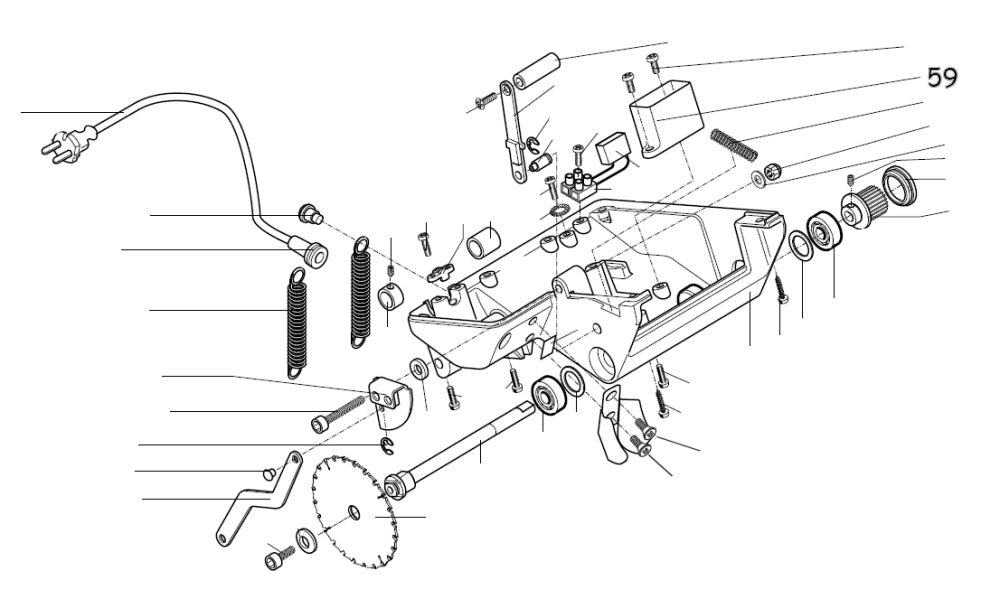 PROXXON 27160-59 Platine für Kappgerät- und Gehrungssäge KGS80